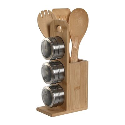 UTENSILS SET 6 BAMBOO 8X13X27 SPICE BAR 6.5X4.5 PC209944