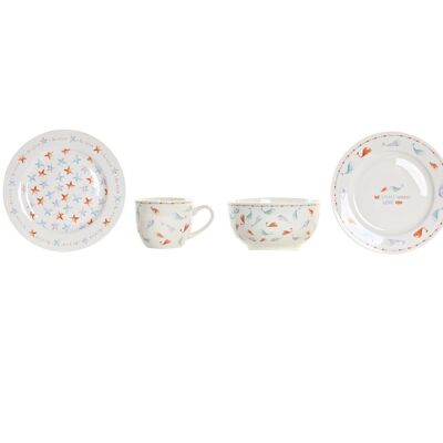 TABLEWARE SET 3 PORCELAIN 19X19X2 270ML, 2 ASSORTMENTS. PC201108