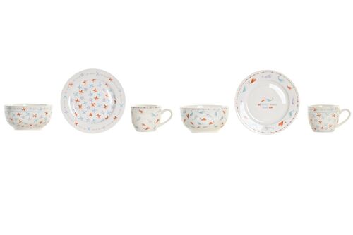 Vajilla Set 3 Porcelana 19X19X2 270Ml, 2 Surt. PC201108