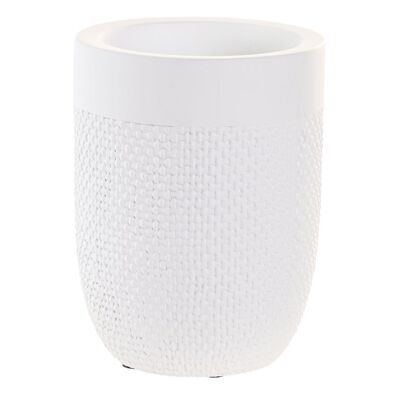 Vaso Cemento 8X8X10,5 Mate Blanco PB203619