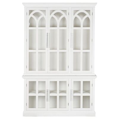 Vitrina Abeto Cristal 121X33X191 Natural Blanco MB211408