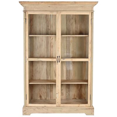 RECYCLED WOOD DISPLAY CABINET 140X55X209 NATURAL MB213741