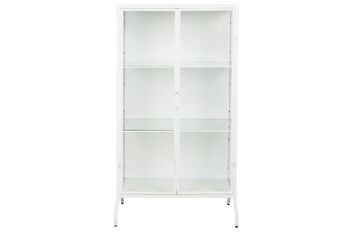 VITRINE MÉTAL VERRE 72X46X132 BLANC MB208107 9