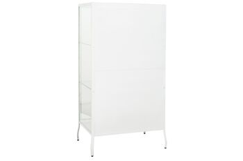 VITRINE MÉTAL VERRE 72X46X132 BLANC MB208107 10