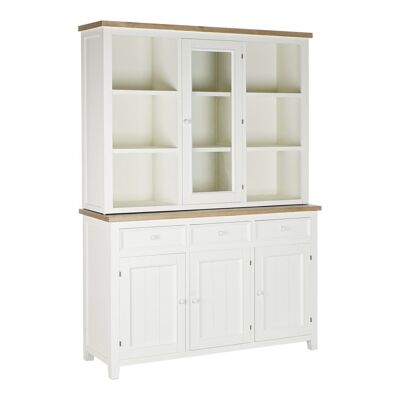 VITRINE EN VERRE PAULOWNIA 141,5X44X199 3CAJ, BEIGE MB208012