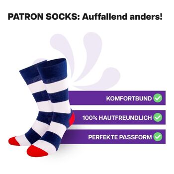 Chaussettes rayées de PATRON SOCKS - CONFORTABLES, ÉLÉGANTES, UNIQUES ! 2