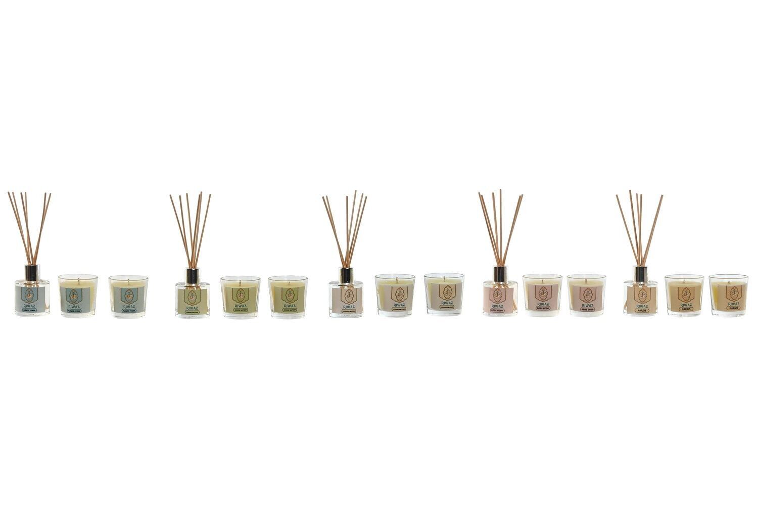 SET DEODORANTE PER AMBIENTI MIKADO 3 BICCHIERI 25X16X6 2 CANDELE + IN208236