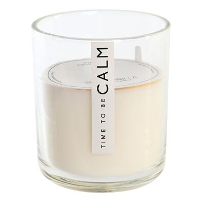 PERFUME WAX CANDLE 9X9X10 200 GR, CALM WHITE VE203372