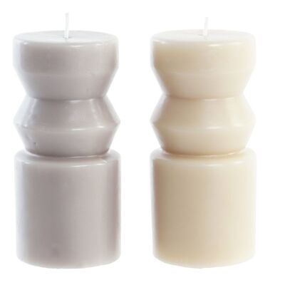 WAX CANDLE 6X6X14 400 GR, 2 SURT. VE200130