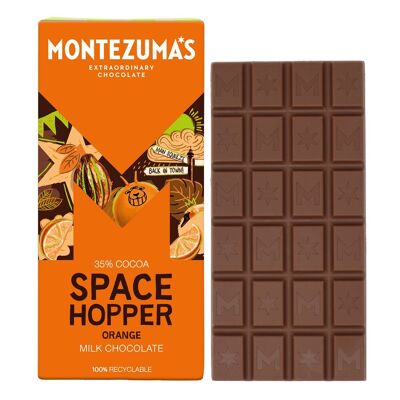 Barra Space Hopper Chocolate con Leche 35% con Naranja 90g