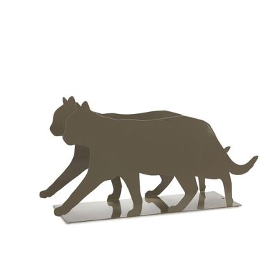 Magazine rack, Feline, gray, metal