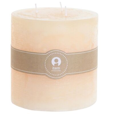 WAX CANDLE 12X12X12 1180 GR, 90 HOURS NATURAL CREAM VE209665