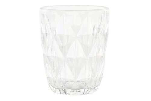 Vaso Cristal 8X8X10 240Ml, Relieve Transparente PC202316