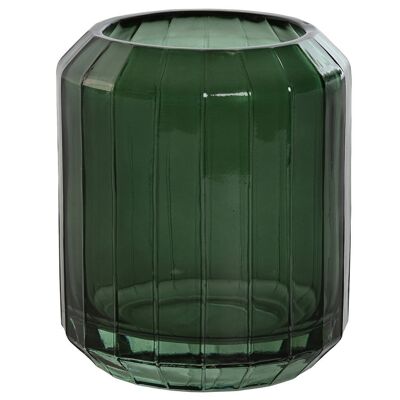 Vaso Cristal 8X8X10 Verde PB211694