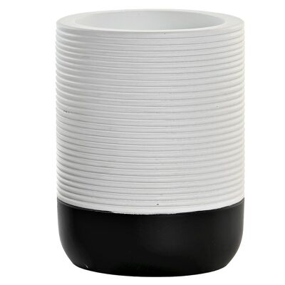 VASO RESINA 8X8X10,5 BLANCO PB202239