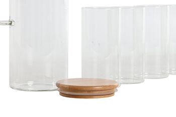 JEU DE 5 VERRES BOROSILICATE 8X8X9,6 CRUCHE 210ML 1L PC212545 2