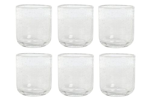 Vaso Set 6 Cristal 8,3X8,3X9,3 320Ml Burbujas PC212511