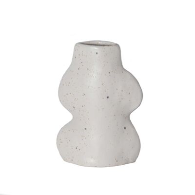 Jarrón de cerámica Fluxo - Pequeño Blanco