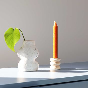 Vase en Céramique Fluxo - Petit Blanc 2