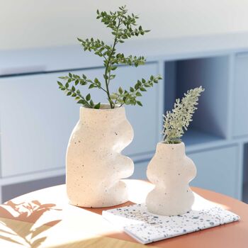 Vase en Céramique Fluxo - Petit Blanc 3