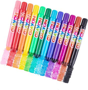 Crayons Soyeux Lavables - 12 Couleurs (nouvel emballage) 4