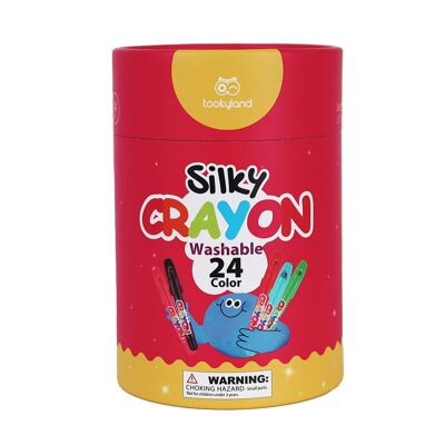 Crayons lavables soyeux - 24 couleurs