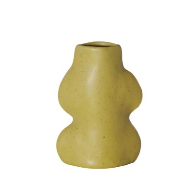 Fluxo Keramikvase – Kleines Pistaziengrün