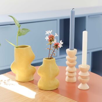 Vase en Céramique Fluxo - Petit Vert Pistache 4