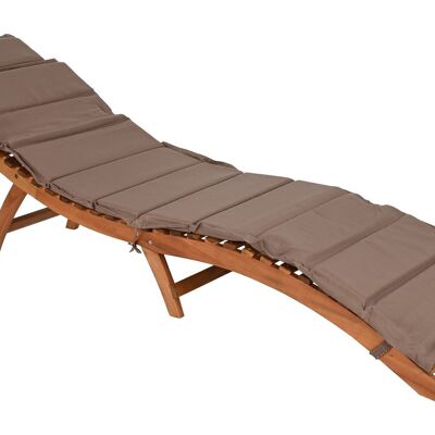 Acacia Polyester Lounger 191X54X61 With Cushion MB211605