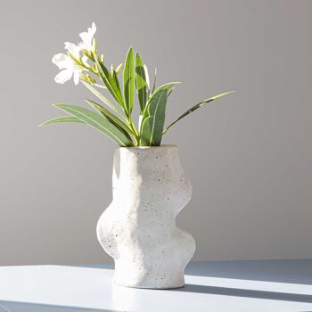Vase en Céramique Fluxo - Blanc Moyen 2