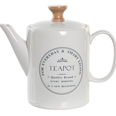 STONEWARE TEAPOT 22,5X12X16,5 1L WHITE PC204955