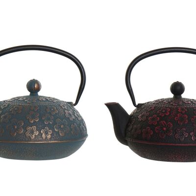 CAST IRON TEAPOT 18X16X16 900ML, FLOWERS 2 SURT PC189890