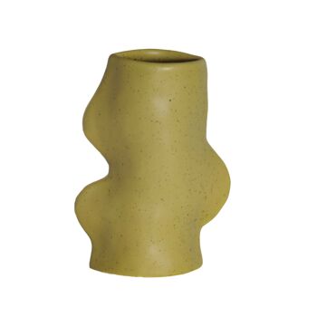 Vase en Céramique Fluxo - Vert Pistache Moyen 1