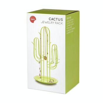 Porte-bijoux, Cactus, vert, métal 3