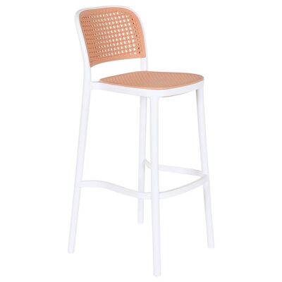 TABOURET PP 48X51X103 SIMIL RATAN BLANC MB211143