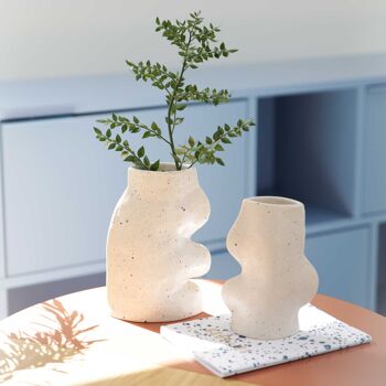 Vase en Céramique Fluxo - Grand Blanc 3