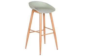 TABOURET MÉTAL PP 42X43X84 VERT MB208095 1