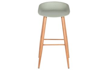 TABOURET MÉTAL PP 42X43X84 VERT MB208095 5