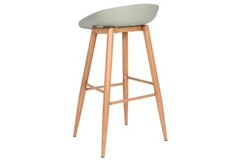 TABOURET MÉTAL PP 42X43X84 VERT MB208095 6