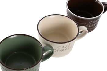 Mug Grès 10X8,6X5 180Ml Café Relief 3 Assortiment. PC212576 4