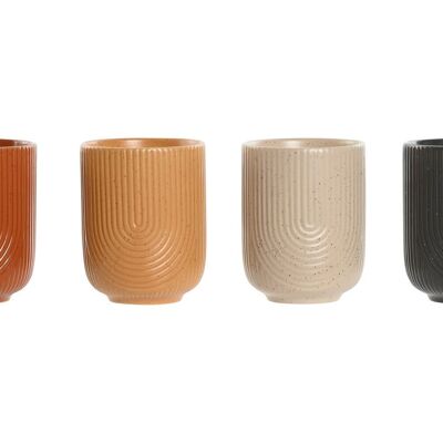 STONEWARE MUG 7X7X8.6 190ML MATE 4 ASSORT. PC212570