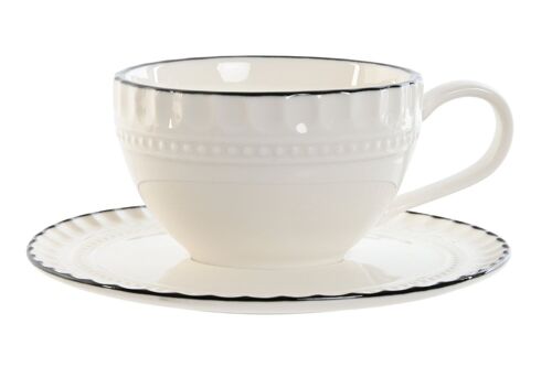 TAZA SET PLATO PORCELANA 12,5X12,5X5,3 125ML PC211489