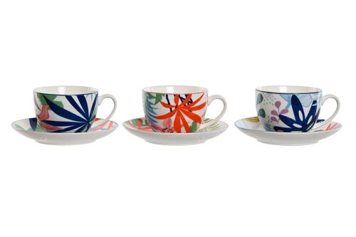 Taza Set Plato Porcelana 14,5X14,5X7,5 220Ml 3 Sur PC202610