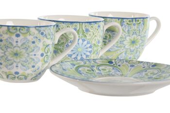 SET MUG PORCELAINE ASSIETTE 8,5X6X5 90ML 3 ASSORTIMENTS. PC202619 2