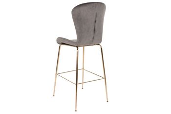 TABOURET METAL POLYESTER 55X53X102 GRIS CLAIR MB207841 7