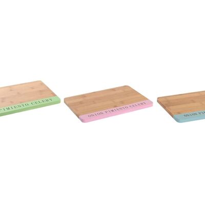 CUTTING BOARD SET 3 BAMBOO 33,5X22,4X1,2 COLORS PC202775