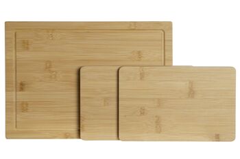 PLANCHE A DECOUPER SET 3 BAMBOU 35X25X3 16X24X1 NATUREL PC207693 4