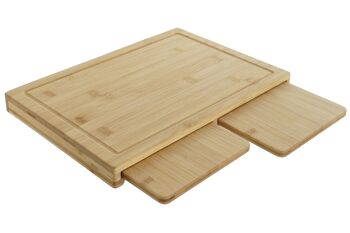 PLANCHE A DECOUPER SET 3 BAMBOU 35X25X3 16X24X1 NATUREL PC207693 6