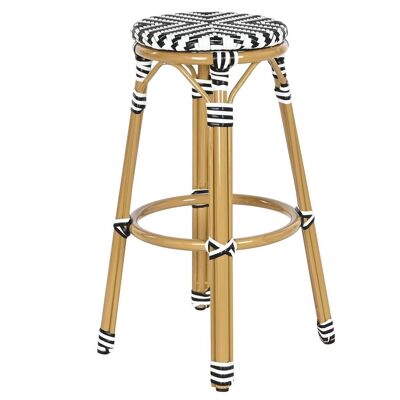 TABOURET MÉTAL 39,5X39,5X74,5 EXTÉRIEUR MB209269