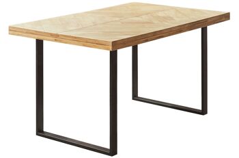 TABLE À MANGER FIXE SPIKE 150 x 90 CM NORDIQUE / NOIR. OK1366 1